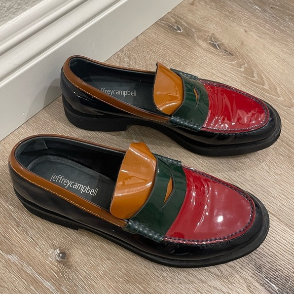 Jeffrey Campbell Lenna Penny Loafers Colorful - Picture 5 of 10